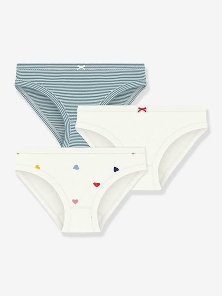 Pack of 3 cotton briefs Petit Bateau white 