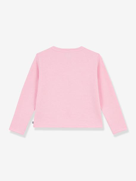 Plain cotton cardigan for children by PETIT BATEAU rose 