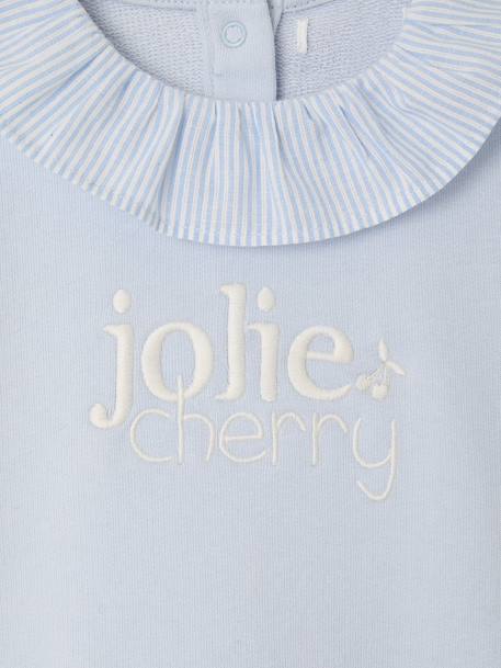 Girl's ruffled sweatshirt light blue 