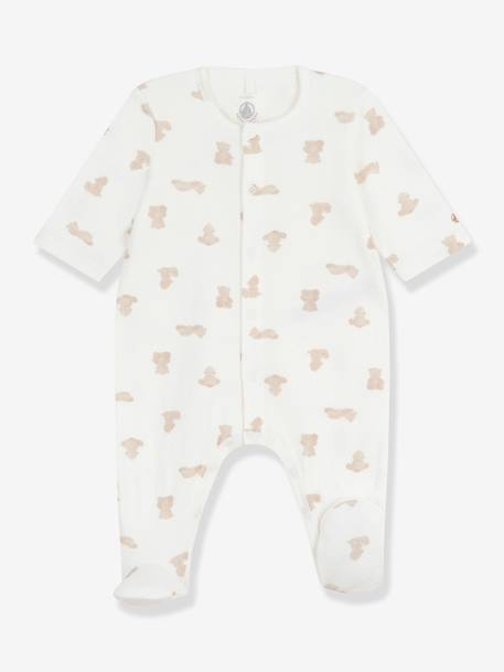 Sleepsuit for babies with a Petit Bateau print white 