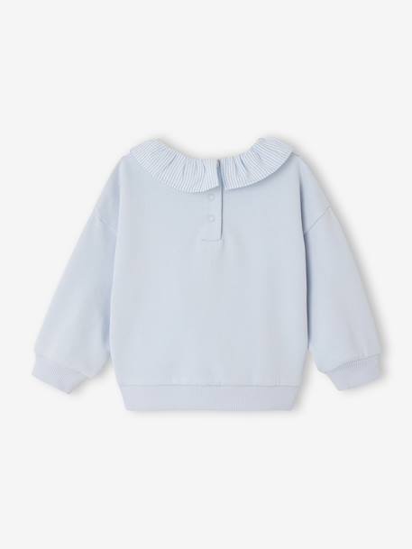 Girl's ruffled sweatshirt light blue 