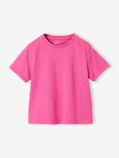 Pack of 3 Plain T-Shirts for Girls ecru+pale pink 