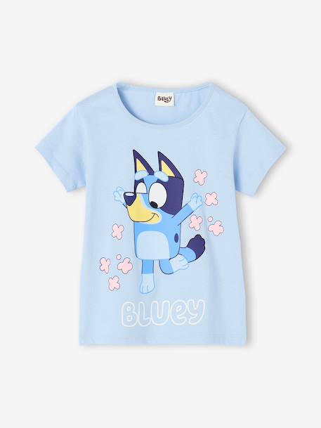 Girls' Bluey cotton pyjama shorts striped pink 