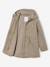 Girl's 3-in-1 parka and floral print windcheater khaki 
