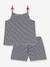 Set of Petit Bateau pyjamas with braces navy blue 