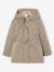 Girl's 3-in-1 parka and floral print windcheater khaki 
