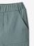 Boys' cotton muslin trousers with adjustable waist emerald green 