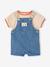 Set T-shirt dungaree for babies stone 