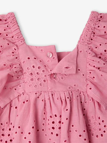 Baby Girls’ Cotton Broderie Anglaise Dress rose 