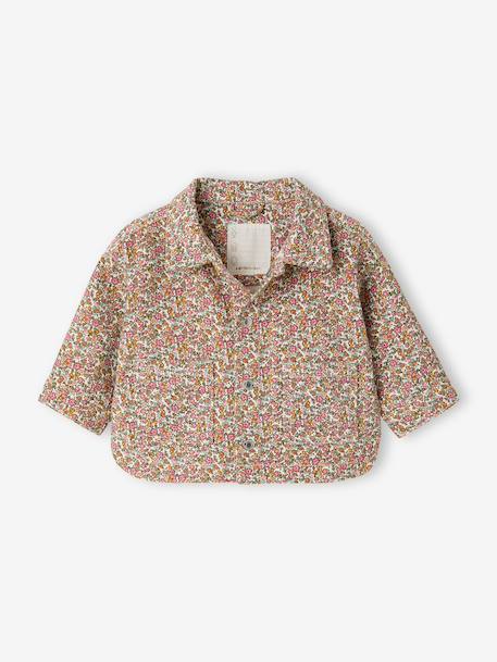 Baby girl's cotton popper jacket multicoloured 