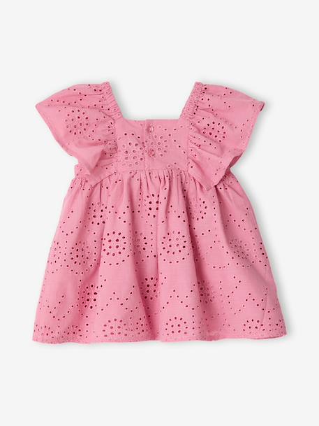 Baby Girls’ Cotton Broderie Anglaise Dress rose 
