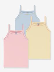 Girls-Pack of 3 Petit Bateau tank tops with straps 