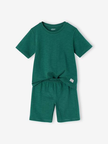 Pack of 2 plain short pyjamas chambray blue 