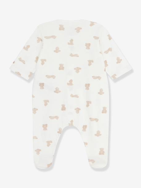 Sleepsuit for babies with a Petit Bateau print white 