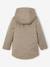 Girl's 3-in-1 parka and floral print windcheater khaki 