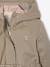 Girl's 3-in-1 parka and floral print windcheater khaki 