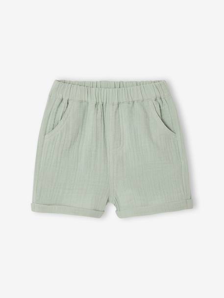 Set of 3-piece shorts for baby boys aqua green 