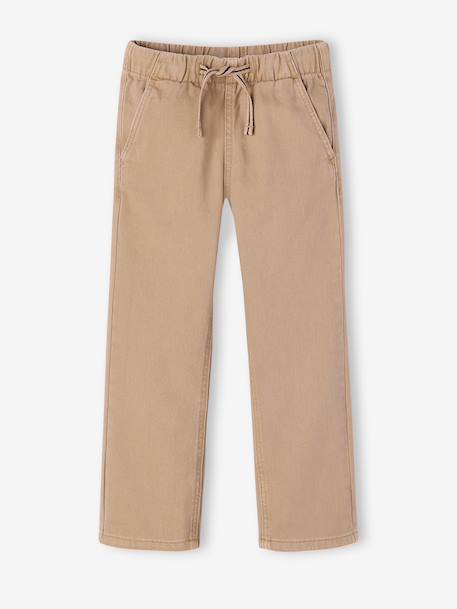 Easy-to-put-on fluid trousers for boys beige+medium blue+night blue+sage green+terracotta 