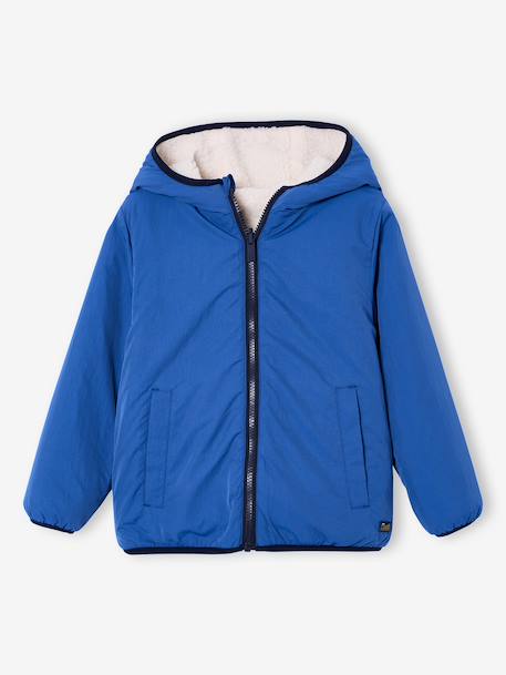 Reversible sherpa jacket royal blue 