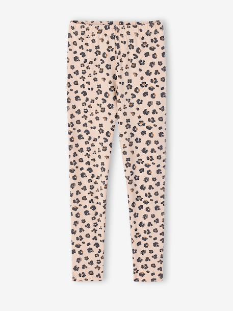 Pack of 2 Basics Leggings for Girls dark grey+dusky pink+khaki+sage green 