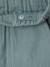 Boys' cotton muslin trousers with adjustable waist emerald green 