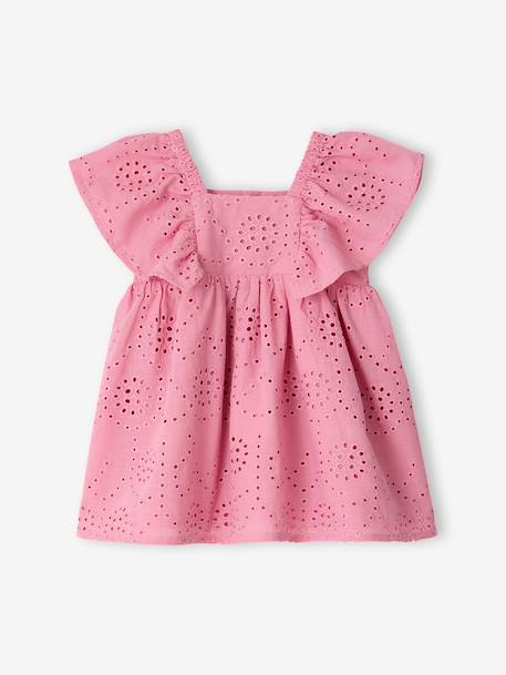 Baby Girls’ Cotton Broderie Anglaise Dress rose 