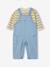 Boys' dungaree set sage green 