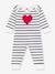 Pyjamas with heart print PETIT BATEAU ecru 