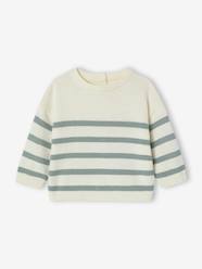 Striped knitted baby jumper