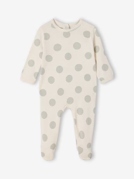 Pack of 2 sleepsuits with back opening sage green 
