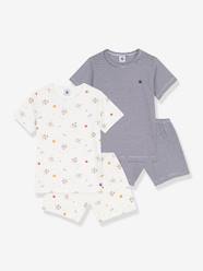 Boys-Pack of 2 PETIT BATEAU cotton pyjama shorts 