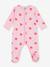 Baby sleepsuit with heart print rose 