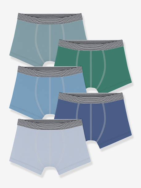 Pack of 5 plain boxers Petit Bateau white 