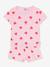 Girls' heart print short pyjamas rose 
