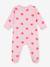 Baby sleepsuit with heart print rose 