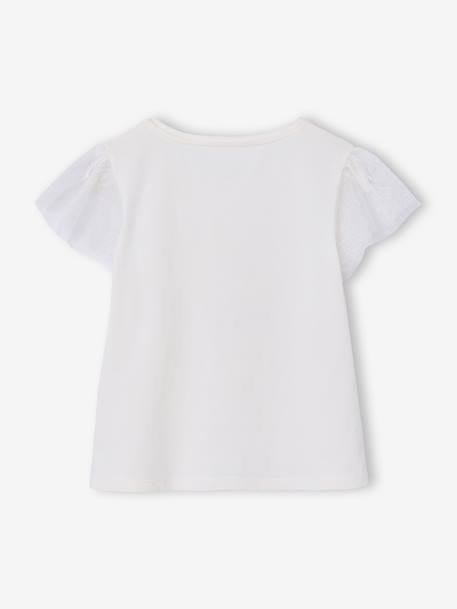Short-sleeved floral t-shirt white 