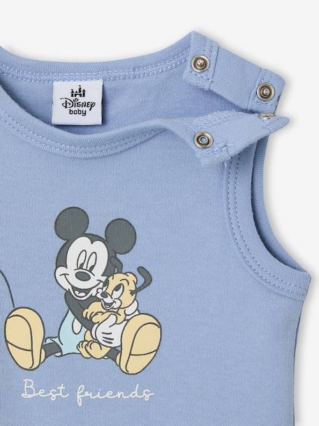 Pack of 2 sleeveless baby boy bodysuits denim blue 