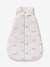 Sleeveless baby sleeping bag with central opening, customisable, IN THE CLOUDS printed white 