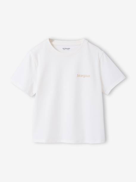 Pack of 3 Plain T-Shirts for Girls ecru+pale pink 