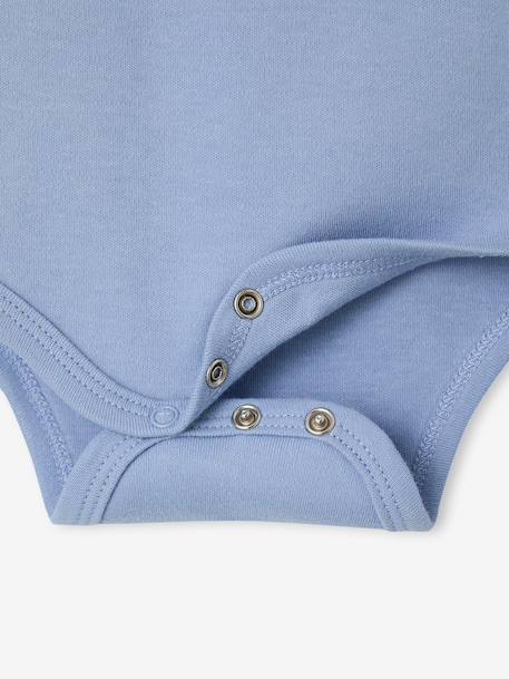 Pack of 2 sleeveless baby boy bodysuits denim blue 