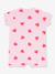 Baby playsuit with heart print rose 