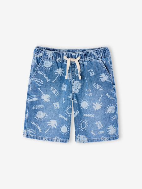 Short Bermuda Garçon TU Coton Bleu Taille 6 Ans Fermeture Zip