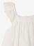 Flared dress in cotton embroidery white 