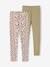 Pack of 2 Basics Leggings for Girls dark grey+dusky pink+khaki+sage green 