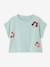 T-Shirt with Sequinned Motif, for Girls aqua green+ecru+lilac 