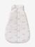 Sleeveless baby sleeping bag with central opening, customisable, IN THE CLOUDS printed white 