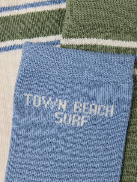 Pack of 3 boys' socks grey blue 