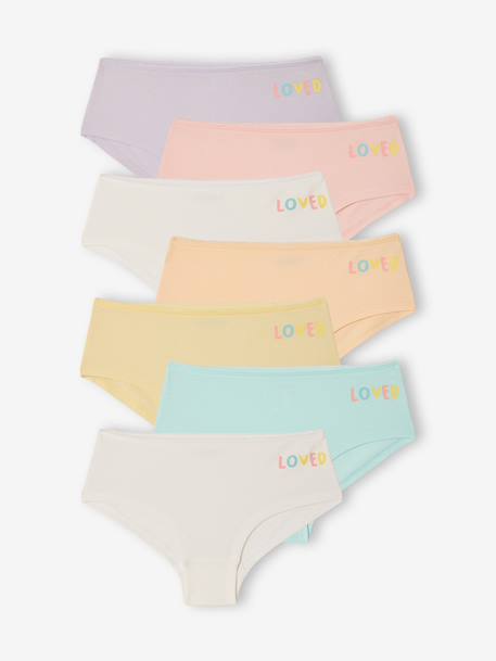 Pack of 7 basic shorties rose 