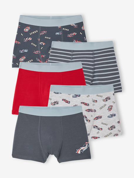 Pack of 5 F1 car boxers anthracite 