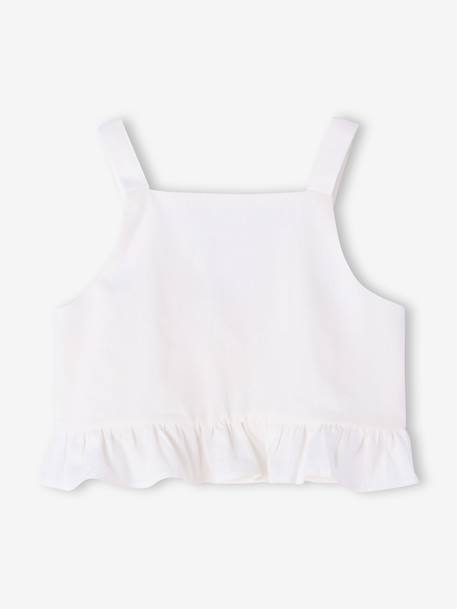 Set of trousers and top with braces white 